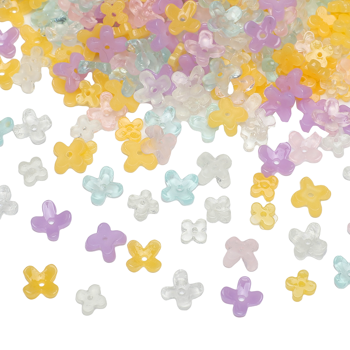Embellishment Crafts - 20pcs 5 7mm Resin 4 Petals