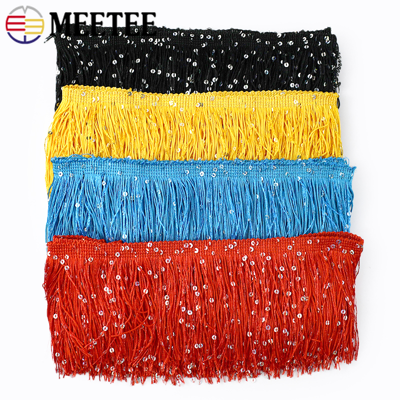 Fringe Ribbon Sewing - 2/4/8M 10cm Colorful Sequin Tassel Fringe