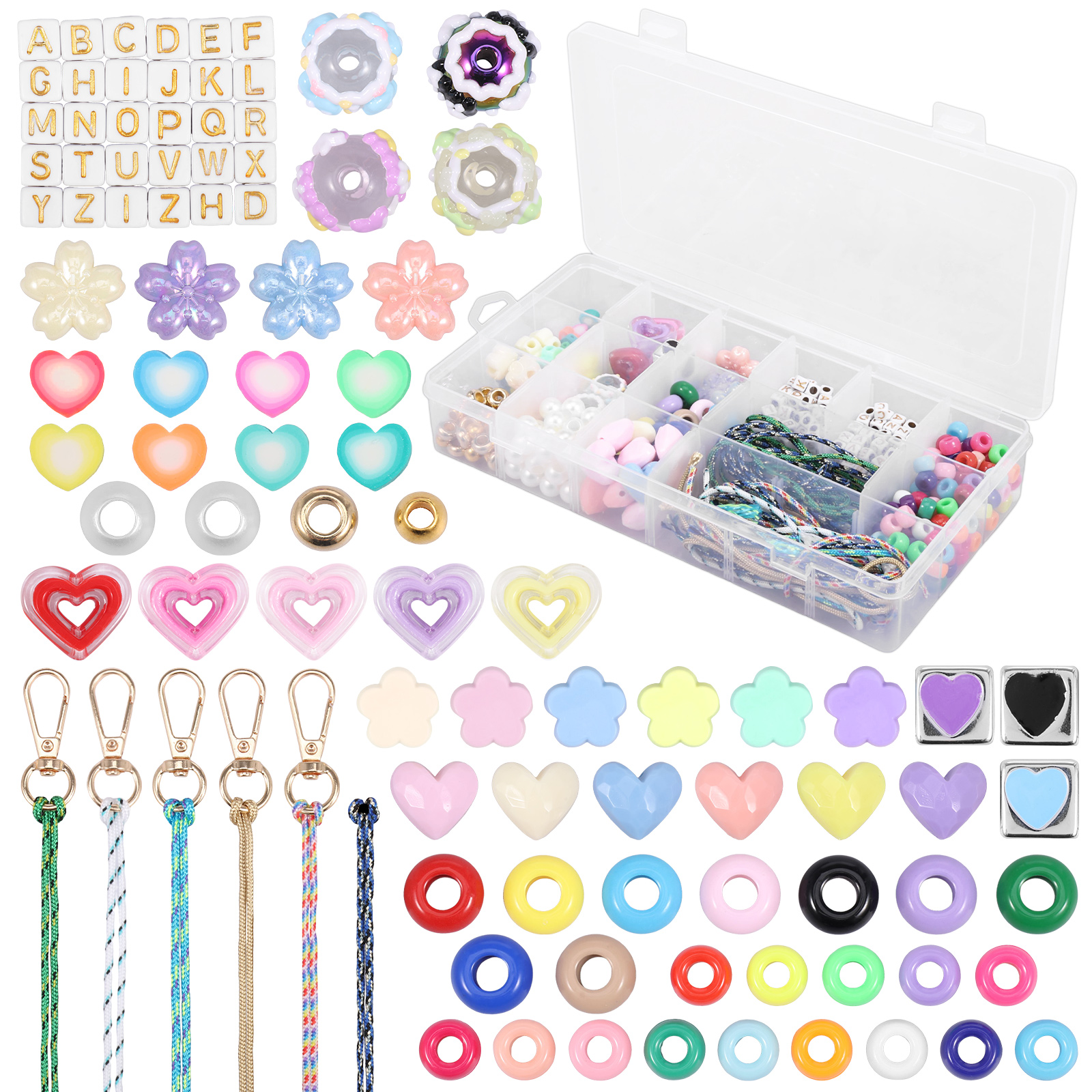 Embellishment Crafts - 421PCS Beaded Keychain Making Kit for