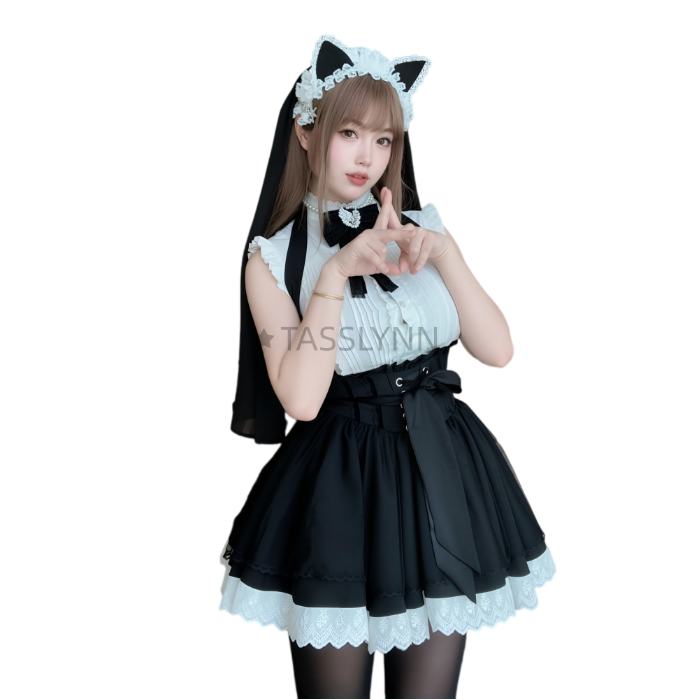 Cat Ear Nun Maid Dress Women's – обзор и цена Embellish Knit