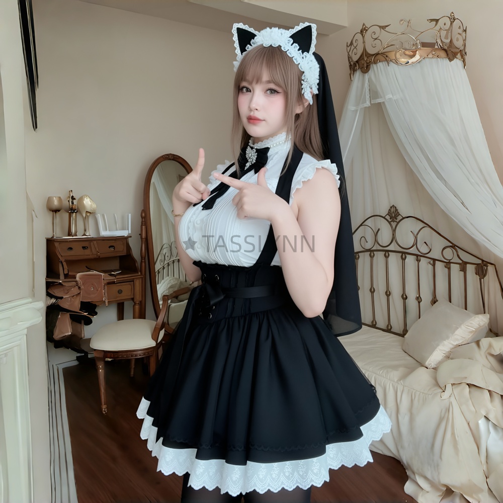 Cat Ear Nun Maid Dress Women's – обзор и цена Embellish Knit
