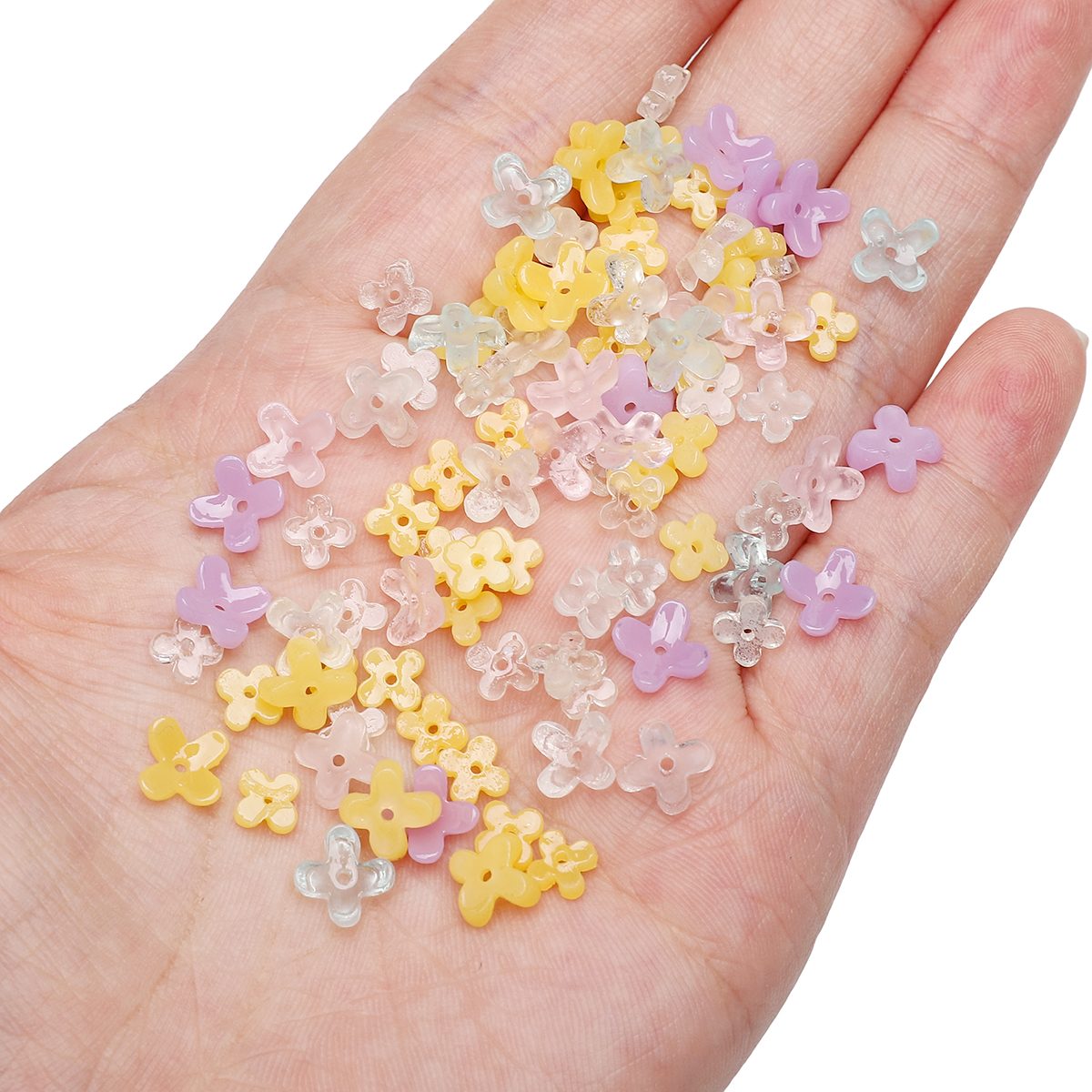 20pcs 5 7mm Resin 4 Petals Flo – обзор и цена Embellishment Crafts