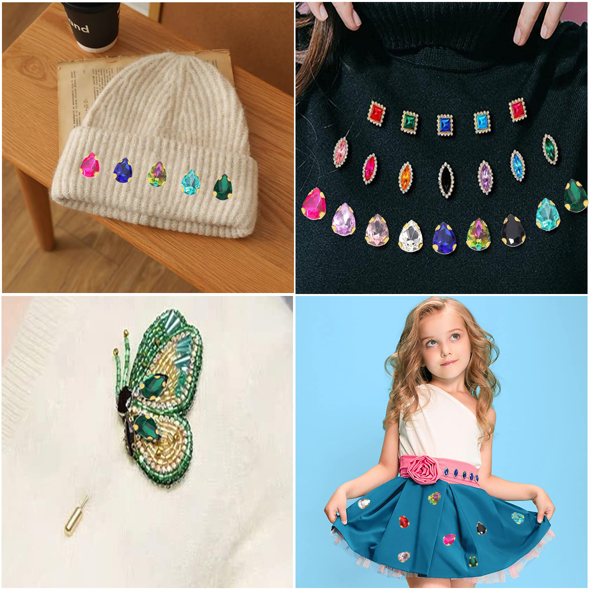 50pcs Colorful Sew-on Claw Rhi – обзор и цена Sew On Rhinestone