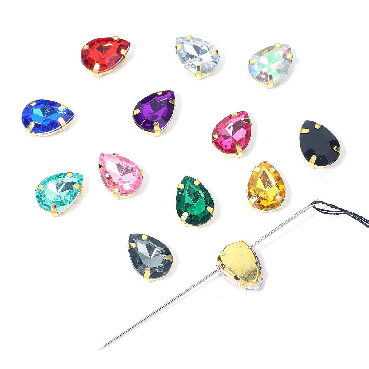 50pcs Colorful Sew-on Claw Rhi – обзор и цена Sew On Rhinestone