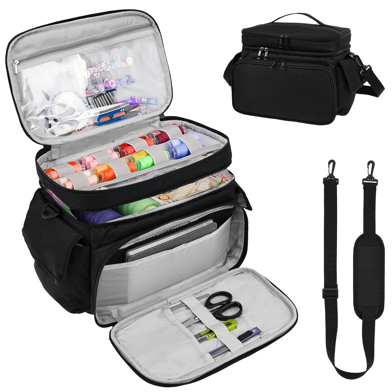Large Sewing Bag Wool Knitting – обзор и цена Craft Embellishment Storage