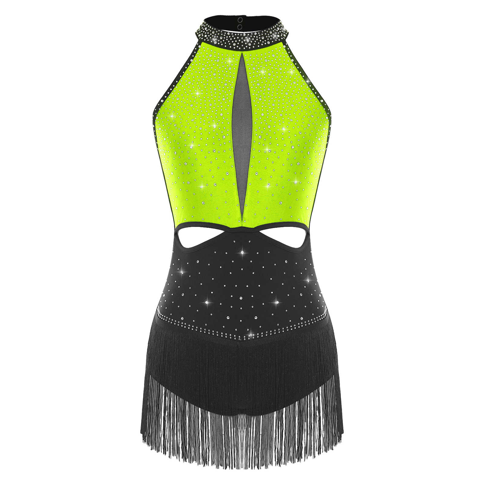 Women Dance Rhythmic Dresses S – обзор и цена Rhinestone Banding Trim