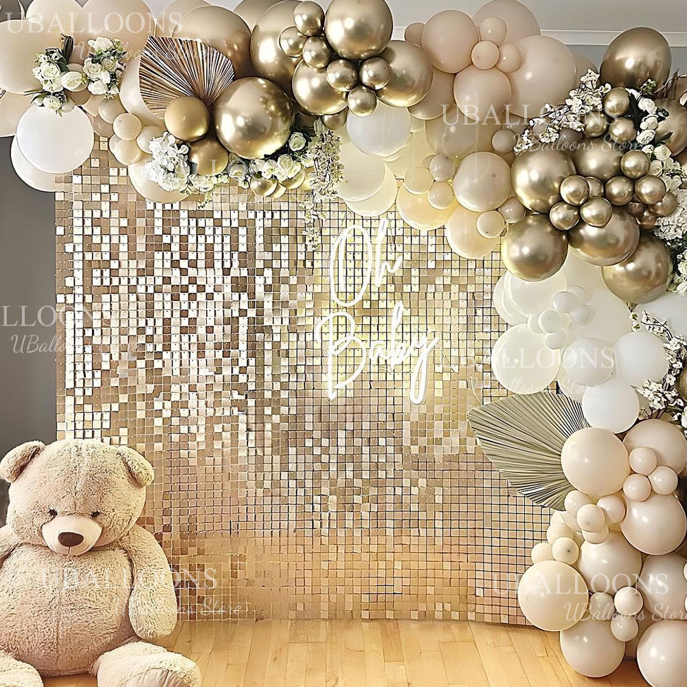 Matte Champagne Gold Backdrop  – обзор и цена Sequin Fabric Panel