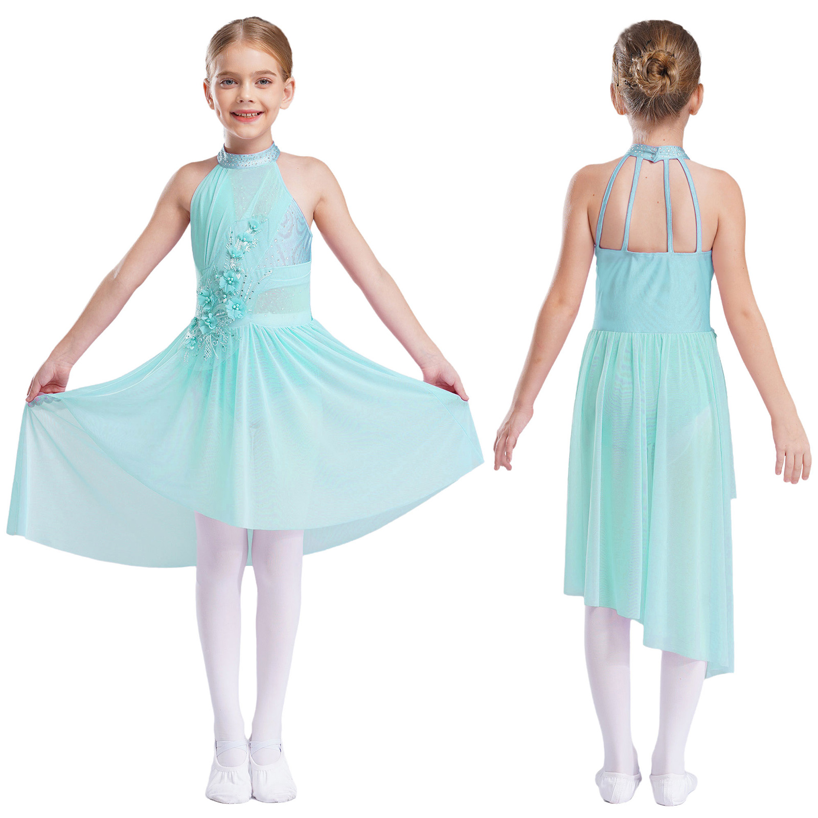 Kids Girls Modern Lyrical Danc – обзор и цена Rhinestone Banding Trim