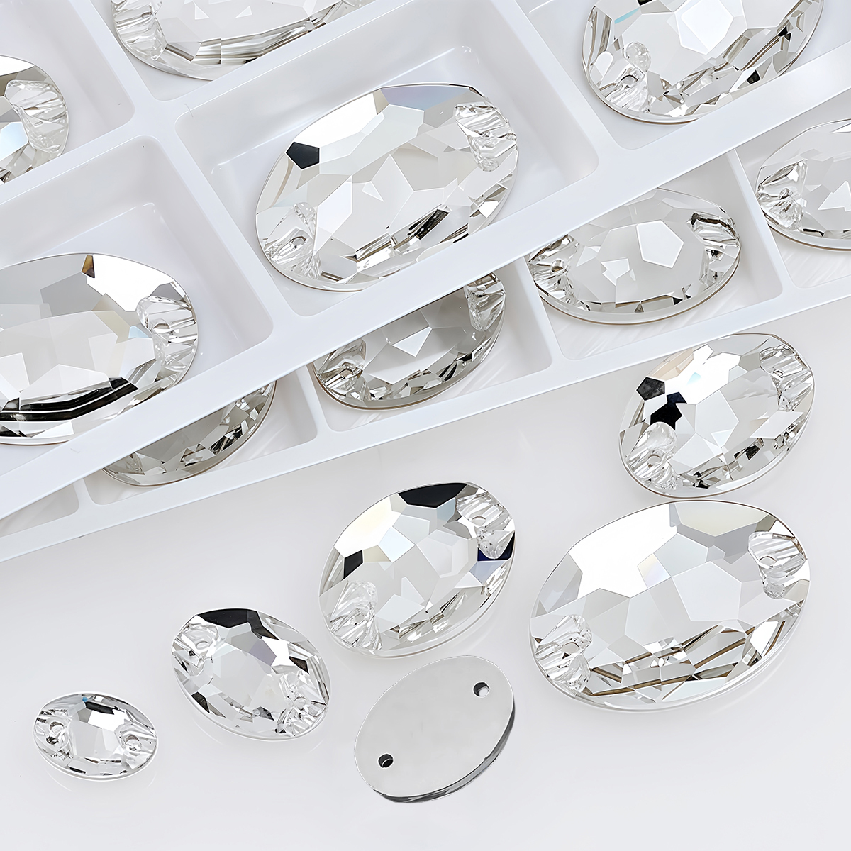 Oval Ellipse Crystal Clear Gla – обзор и цена Sew On Rhinestone
