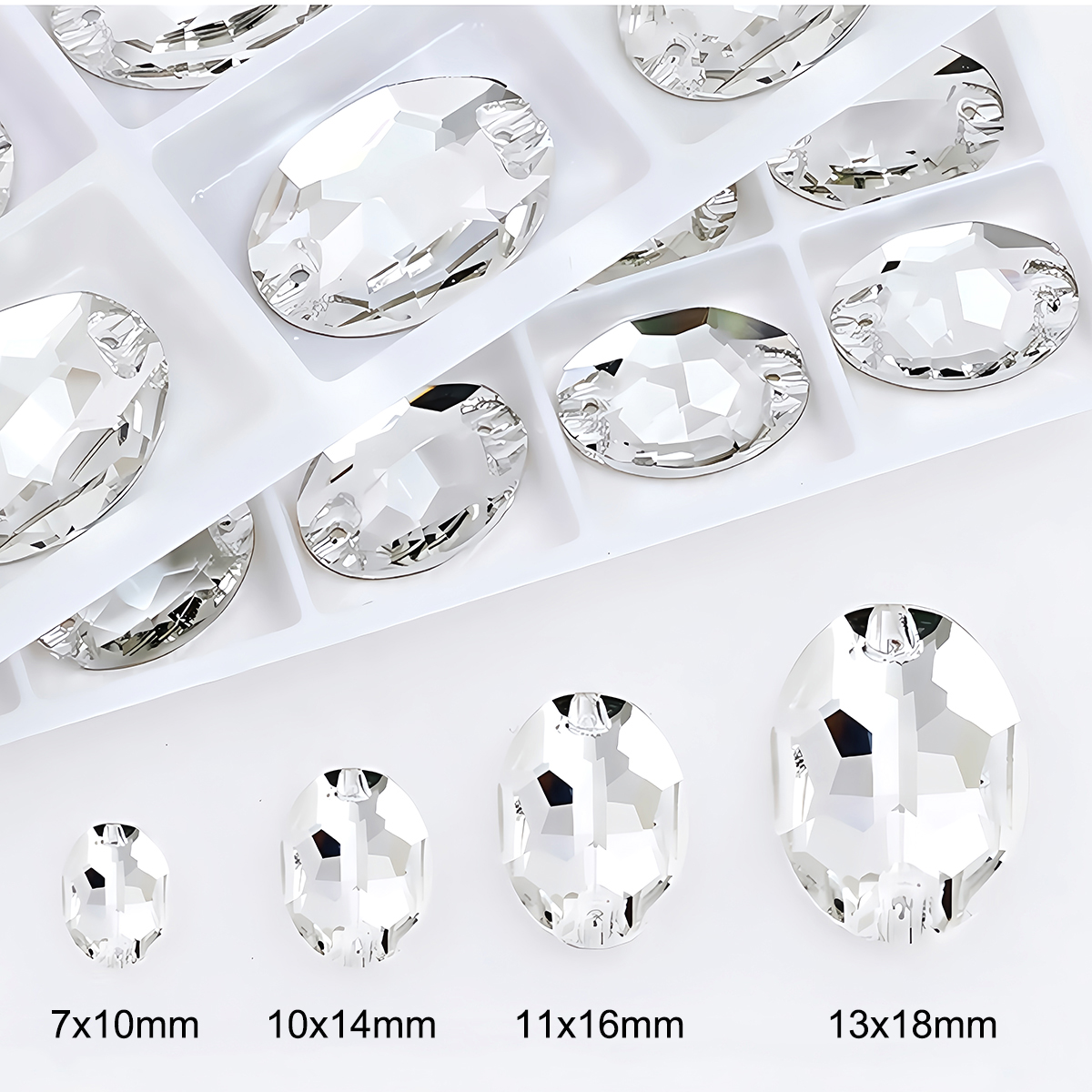 Oval Ellipse Crystal Clear Gla – обзор и цена Sew On Rhinestone