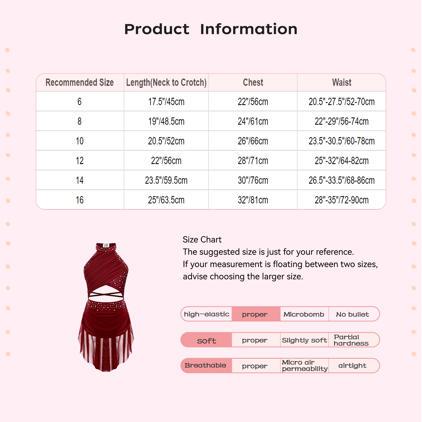 Kids Girls Ballet Leotard Dres – обзор и цена Rhinestone Banding Trim