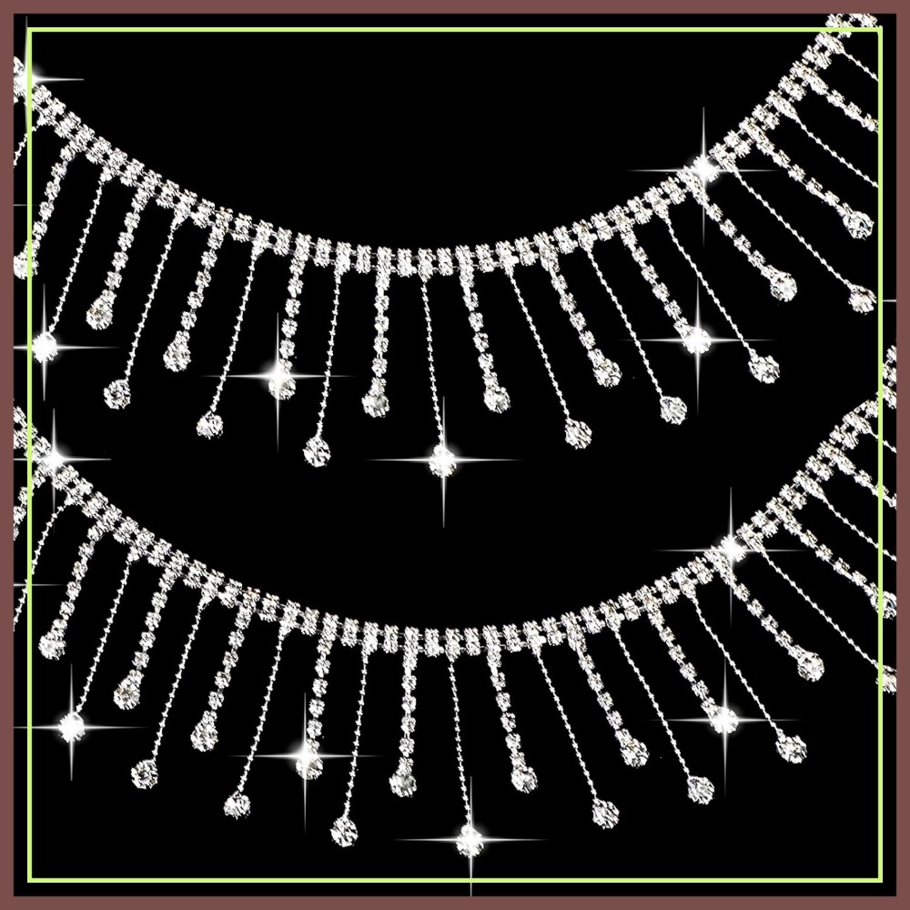 2 Yards Rhinestone Fringe Trim – обзор и цена Beaded Trim Fringe