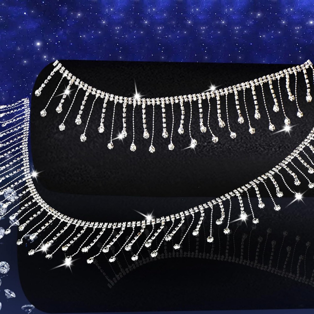 2 Yards Rhinestone Fringe Trim – обзор и цена Beaded Trim Fringe