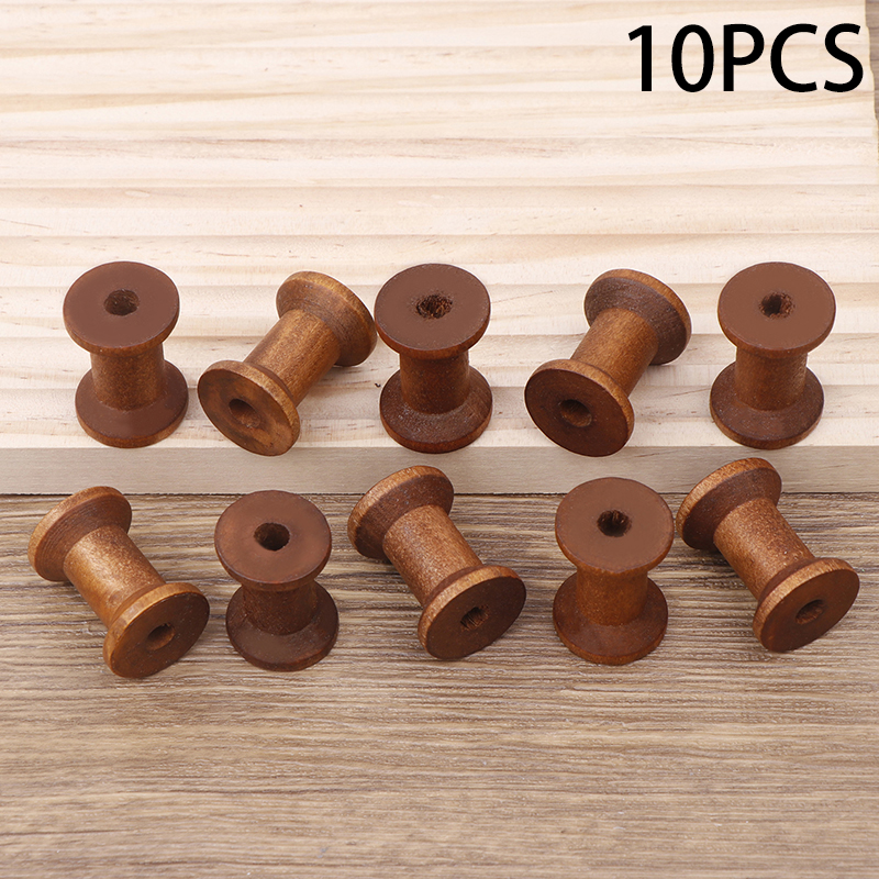 10Pc Vintage Wooden Spools DIY – обзор и цена Organza Ribbon Spool