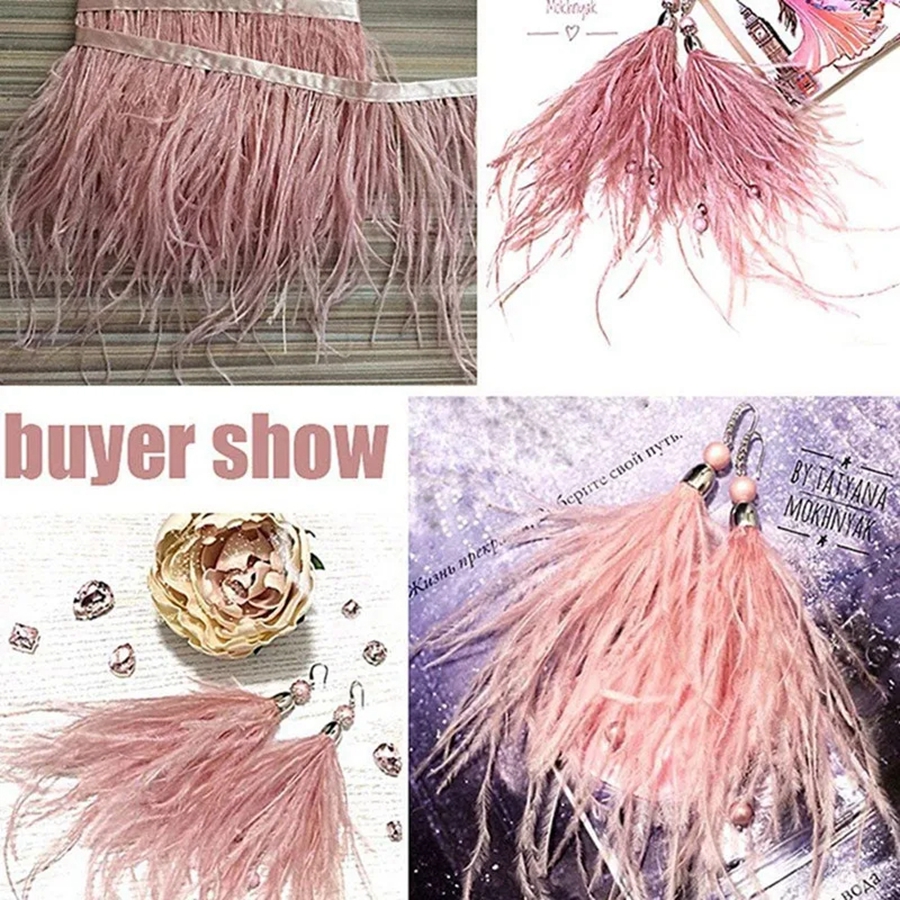 100CM Natural ostrich Feather  – обзор и цена Feather Trim Marabou