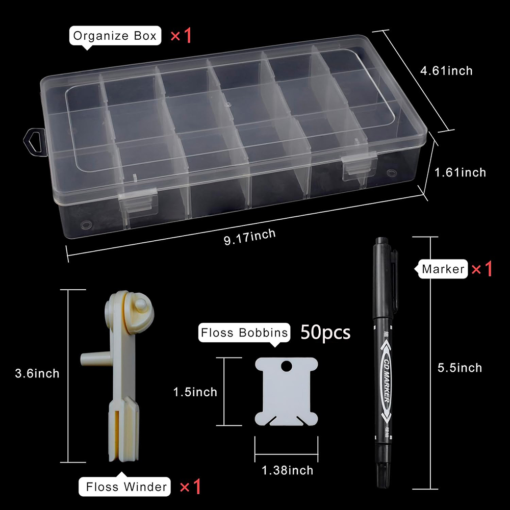 Embroidery Floss Organizer 18  – обзор и цена Craft Embellishment Storage