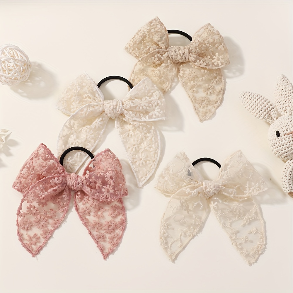 Elegant Lace Bow Hair Tie for  – обзор и цена Elastic Lace Trim
