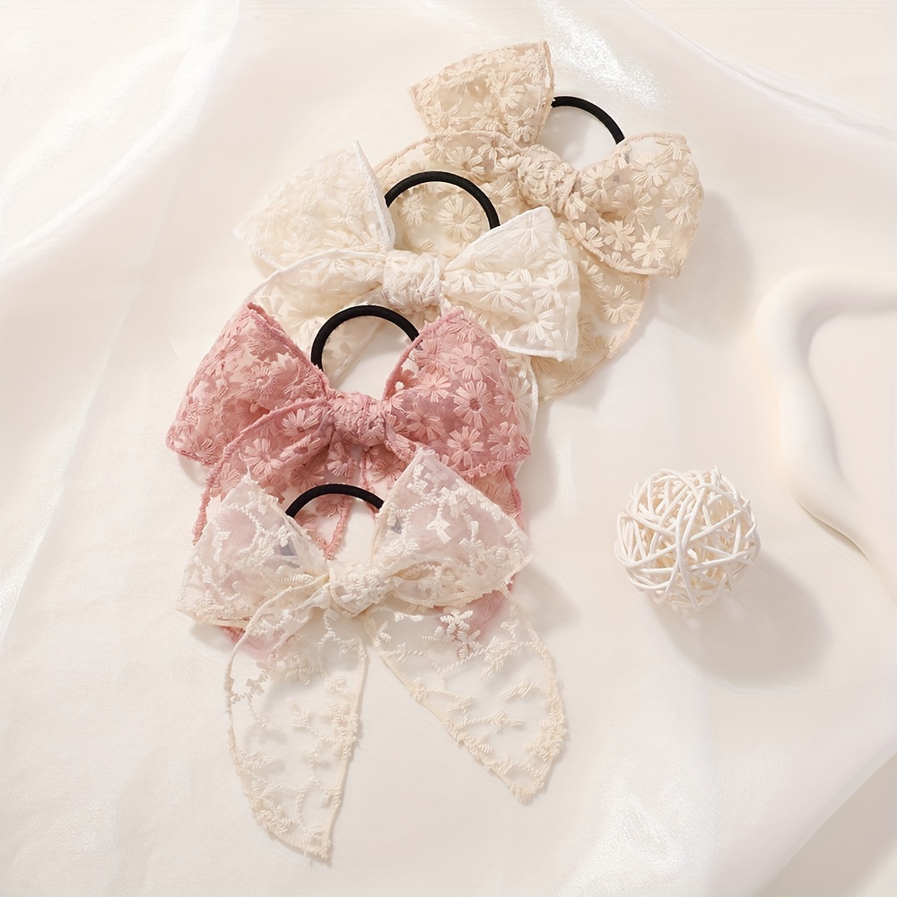 Elegant Lace Bow Hair Tie for  – обзор и цена Elastic Lace Trim