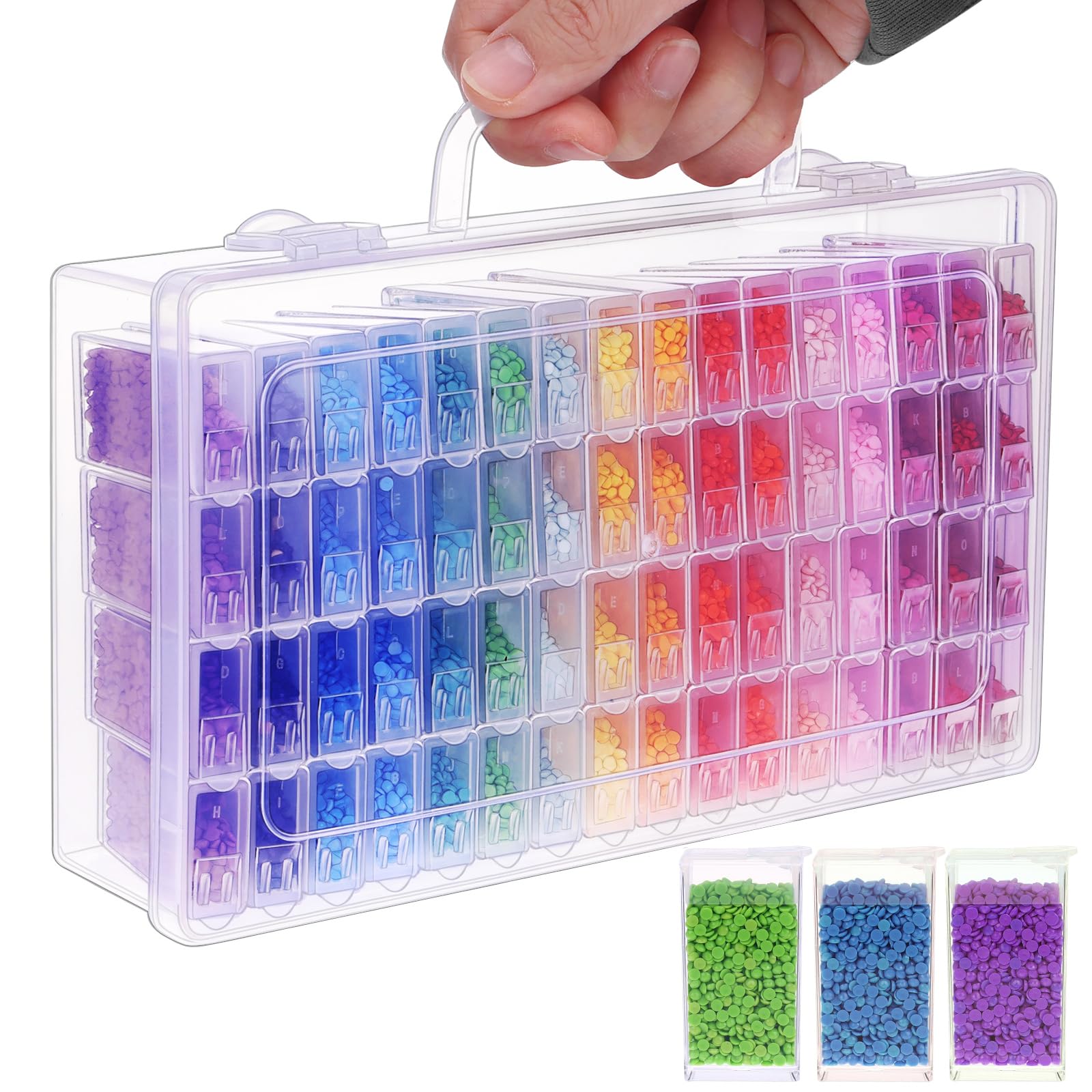 1/2/3/4Pack 64gird Diamond Pai – обзор и цена Craft Embellishment Storage
