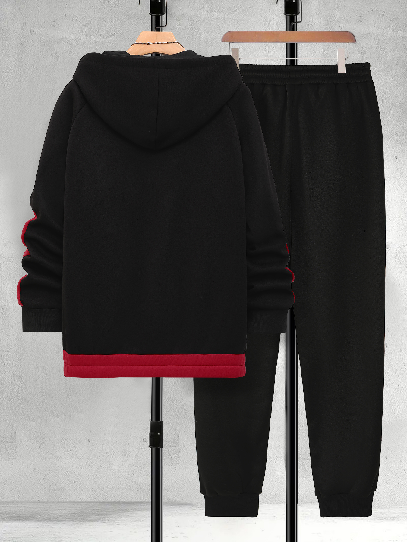 Men's Plus Size Black & Red Co – обзор и цена Embellish Knit
