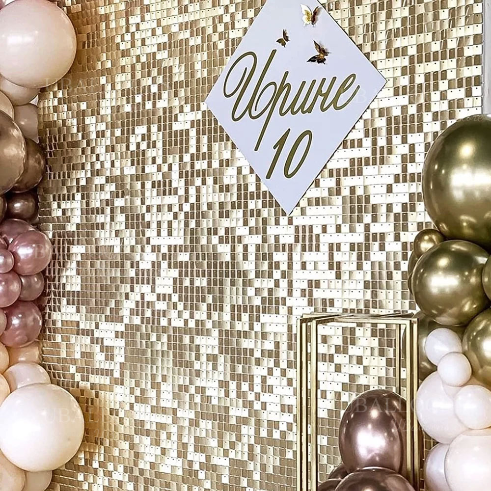 Champagne Gold Shimmer Backdro – обзор и цена Sequin Fabric Panel