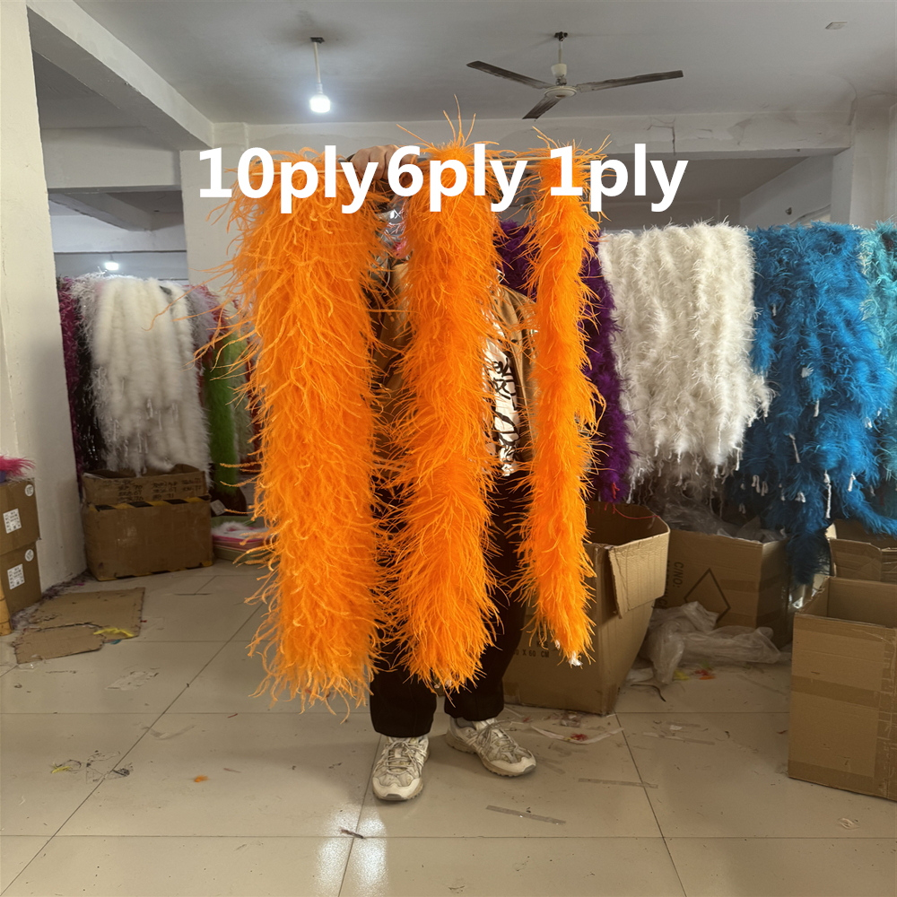 Natural Ostrich feather boa 1  – обзор и цена Feather Trim Marabou