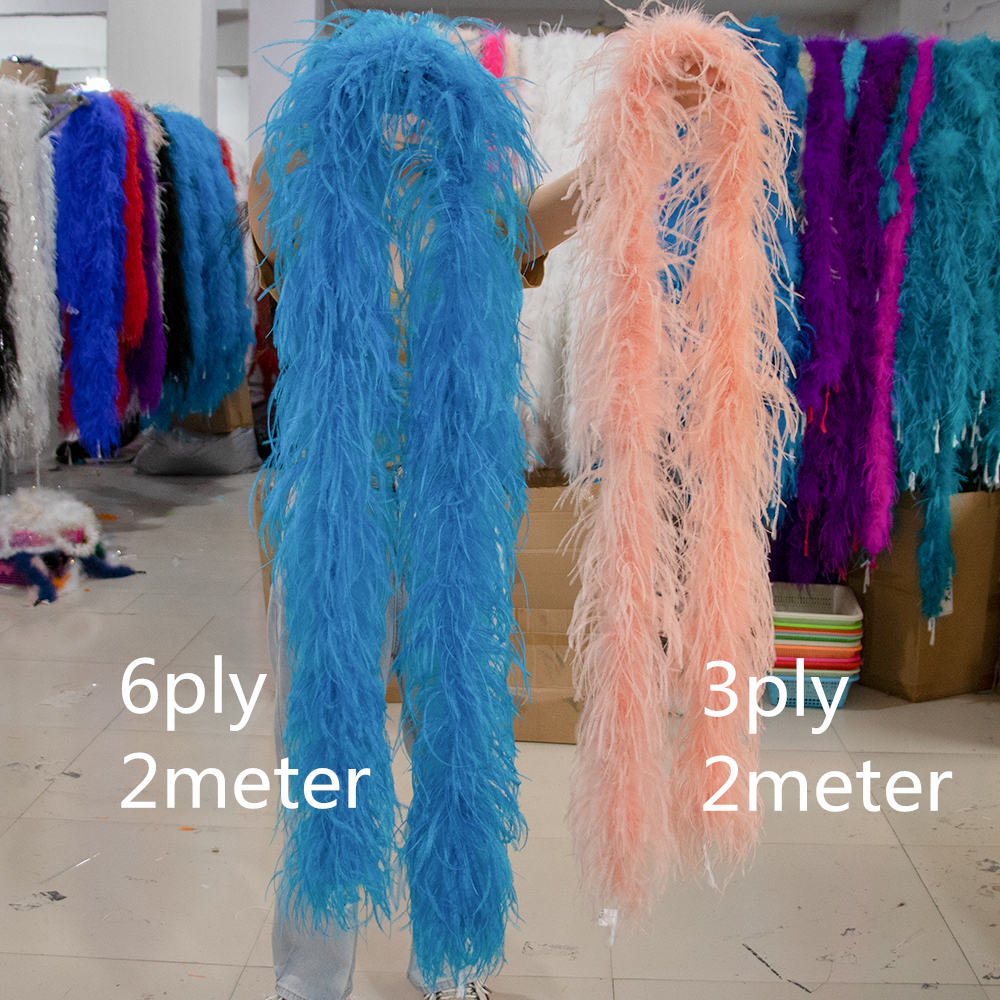 Natural Ostrich feather boa 1  – обзор и цена Feather Trim Marabou