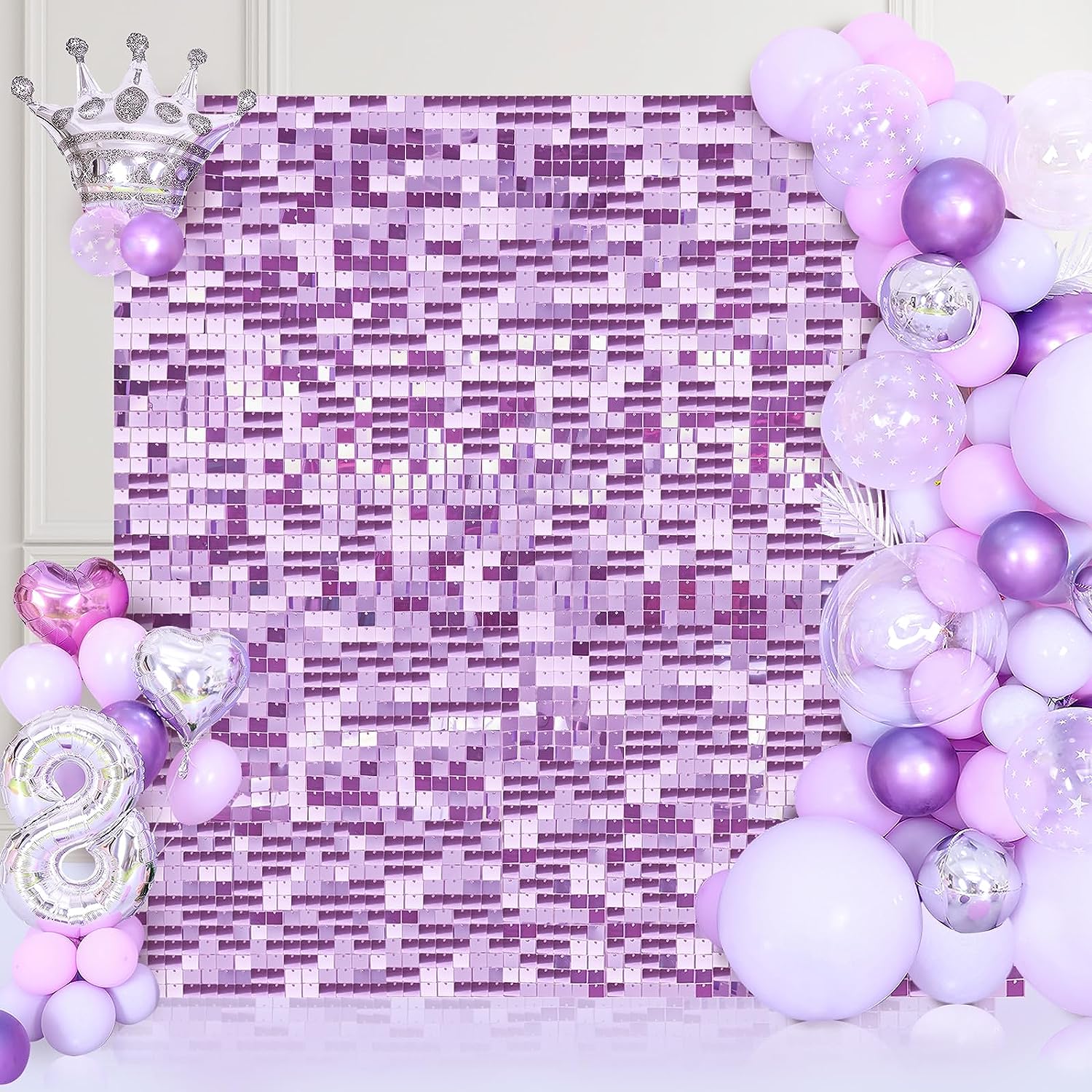 12PCS/Set Light Purple Shimmer – обзор и цена Sequin Fabric Panel