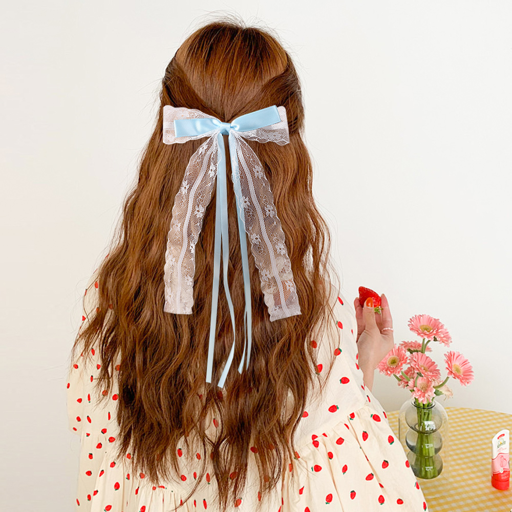 Korean Style Pink Blue Lace Bo – обзор и цена Tassel Fringe Trim