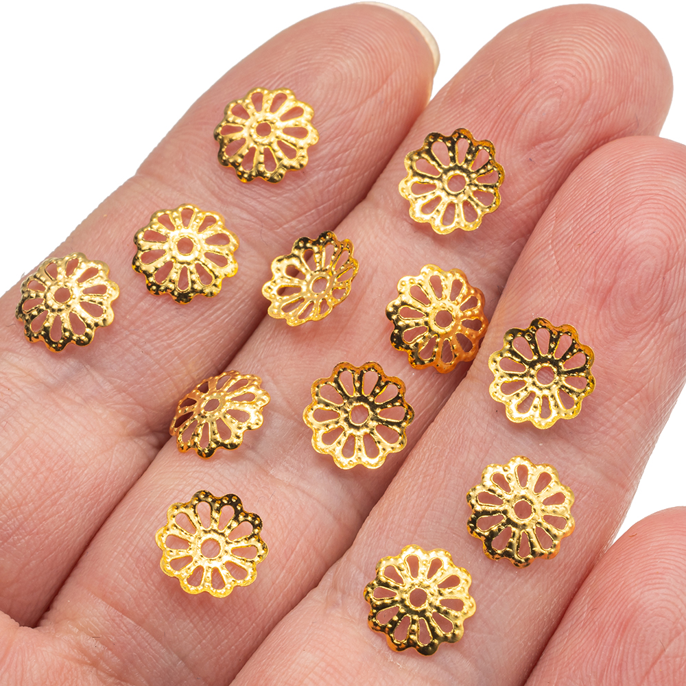 200pcs 7/9mm Filigree Flower H – обзор и цена Embellishment Crafts