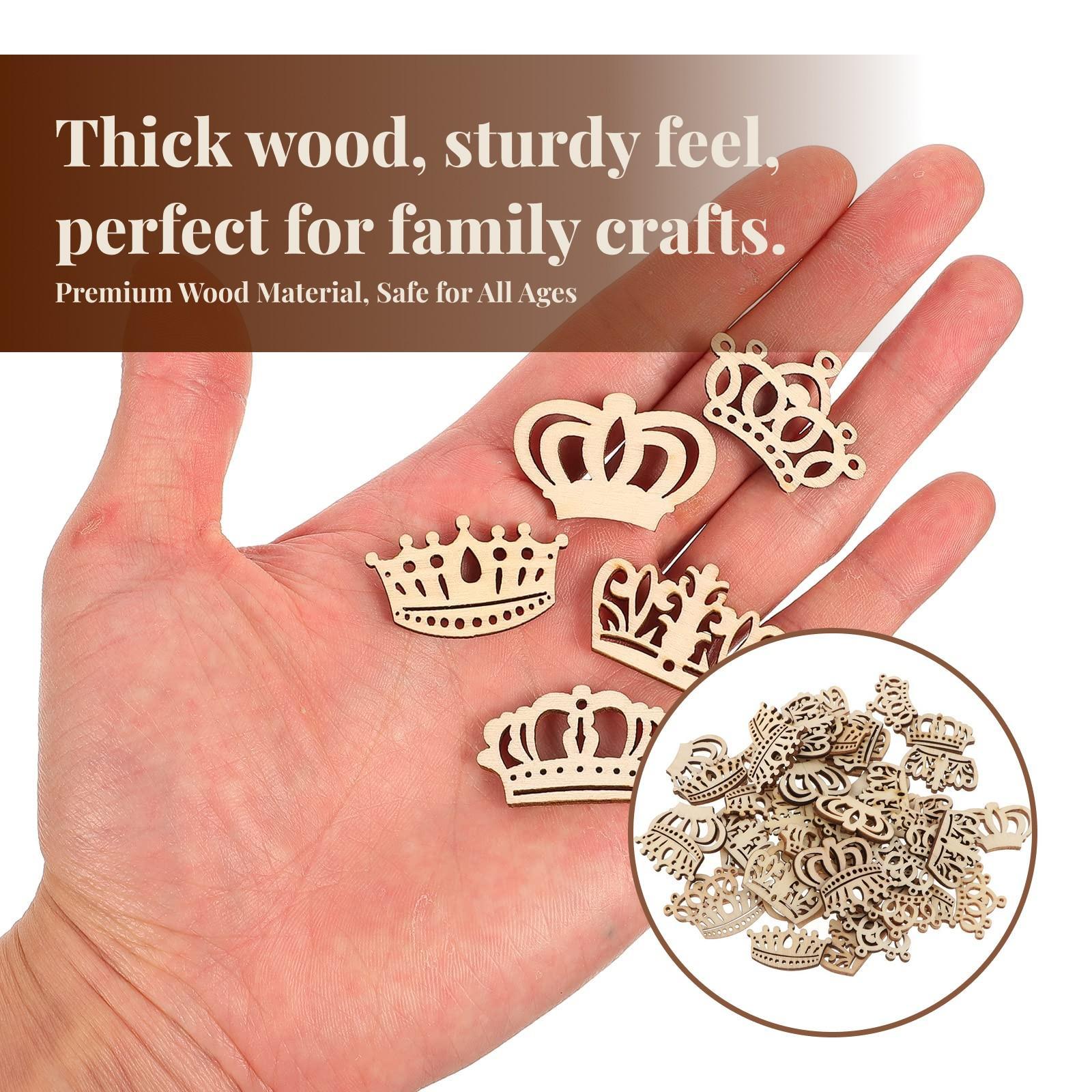 50pcs Crown Wooden Pieces Baby – обзор и цена Embellish Craft