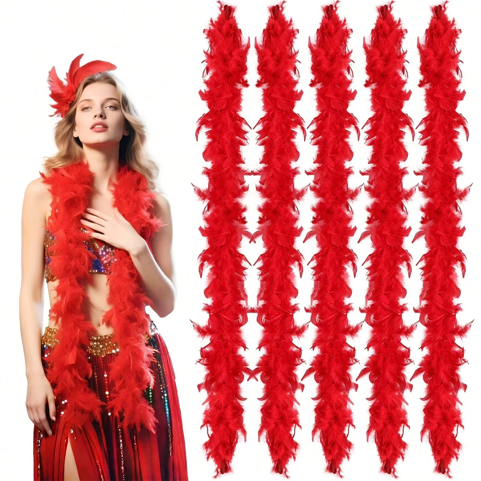 Red Marabou Feather Boa Trim F – обзор и цена Feather Trim Marabou