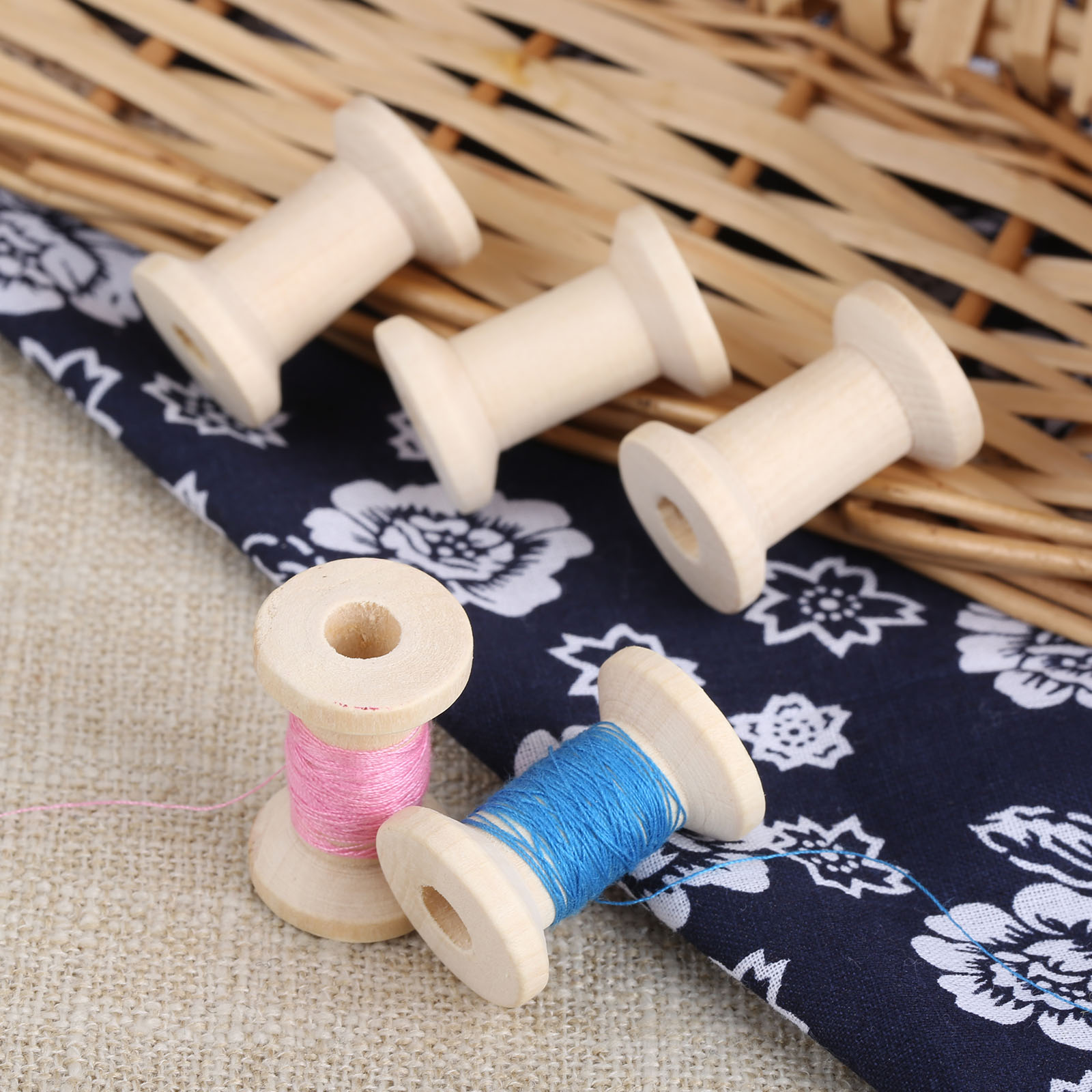 10Pcs Sewing Wooden Bobbins Sp – обзор и цена Organza Ribbon Spool