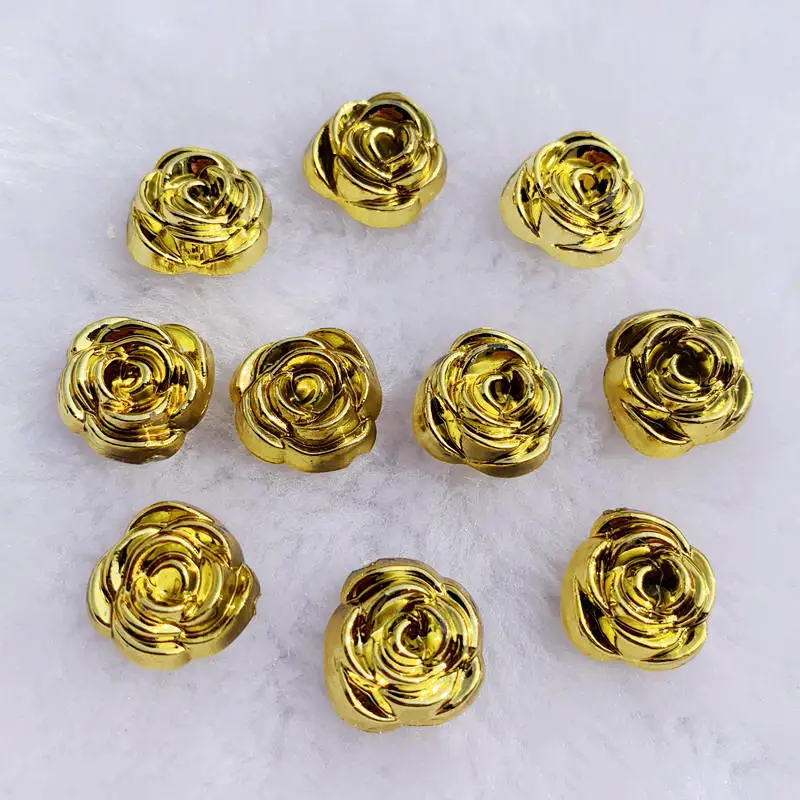 40pcs 14mm Gold Rose Flowers R – обзор и цена Embellishment Glue Craft