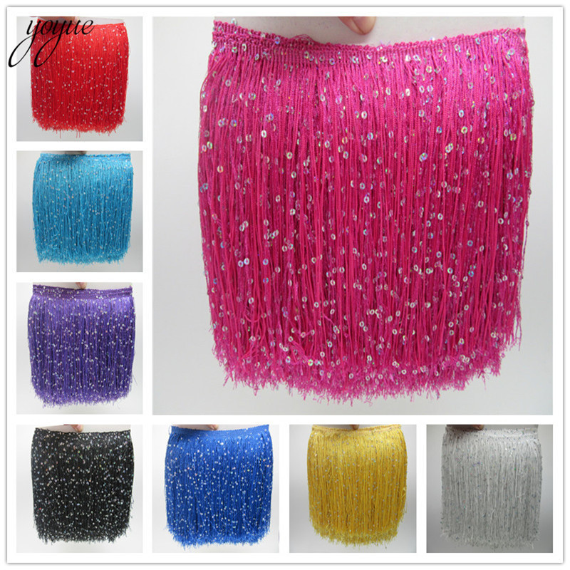 YOYUE 1Yard 20CM Long Polyeste – обзор и цена Beaded Trim Fringe
