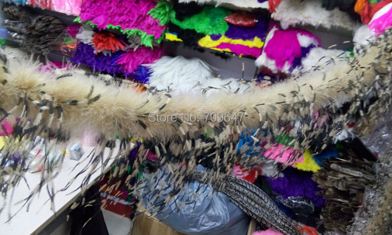 2Yards/lot Luxury Khaki&BLACK& – обзор и цена Feather Trim Marabou
