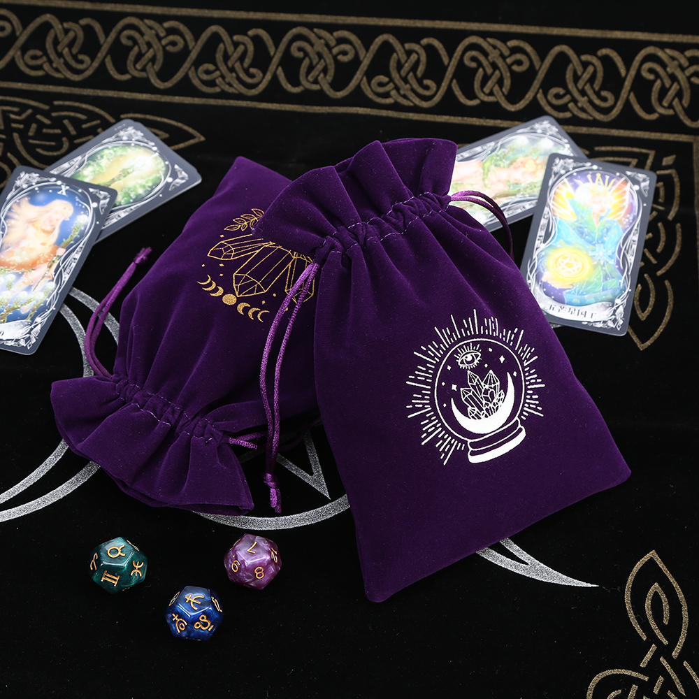 5Pcs Tarot Storage Velvet Bag  – обзор и цена Craft Embellishment Storage