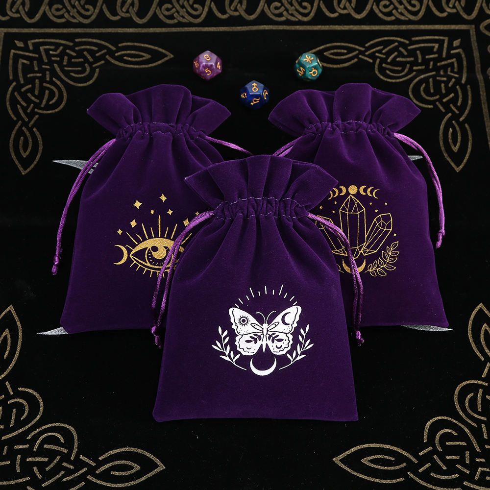 5Pcs Tarot Storage Velvet Bag  – обзор и цена Craft Embellishment Storage