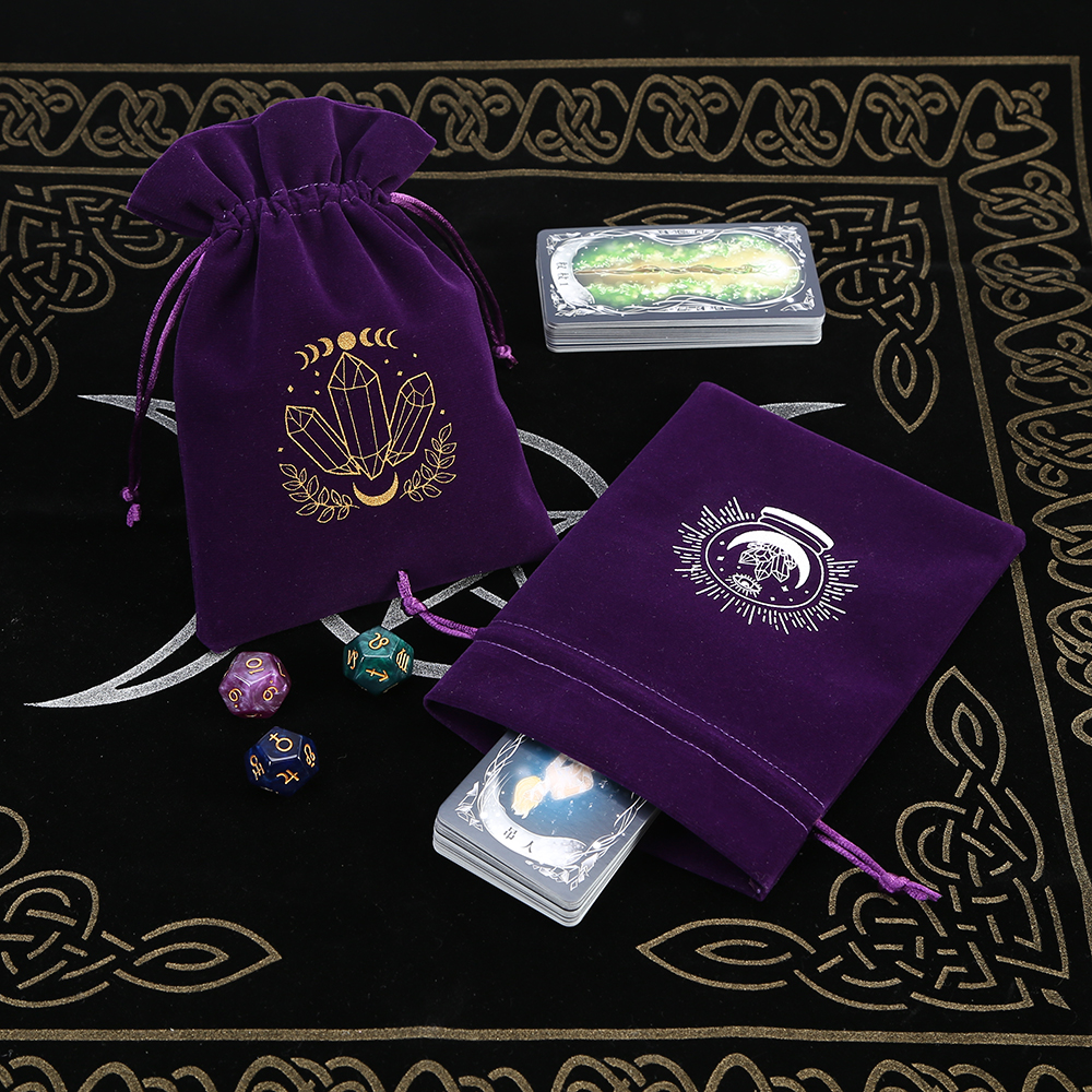 5Pcs Tarot Storage Velvet Bag  – обзор и цена Craft Embellishment Storage
