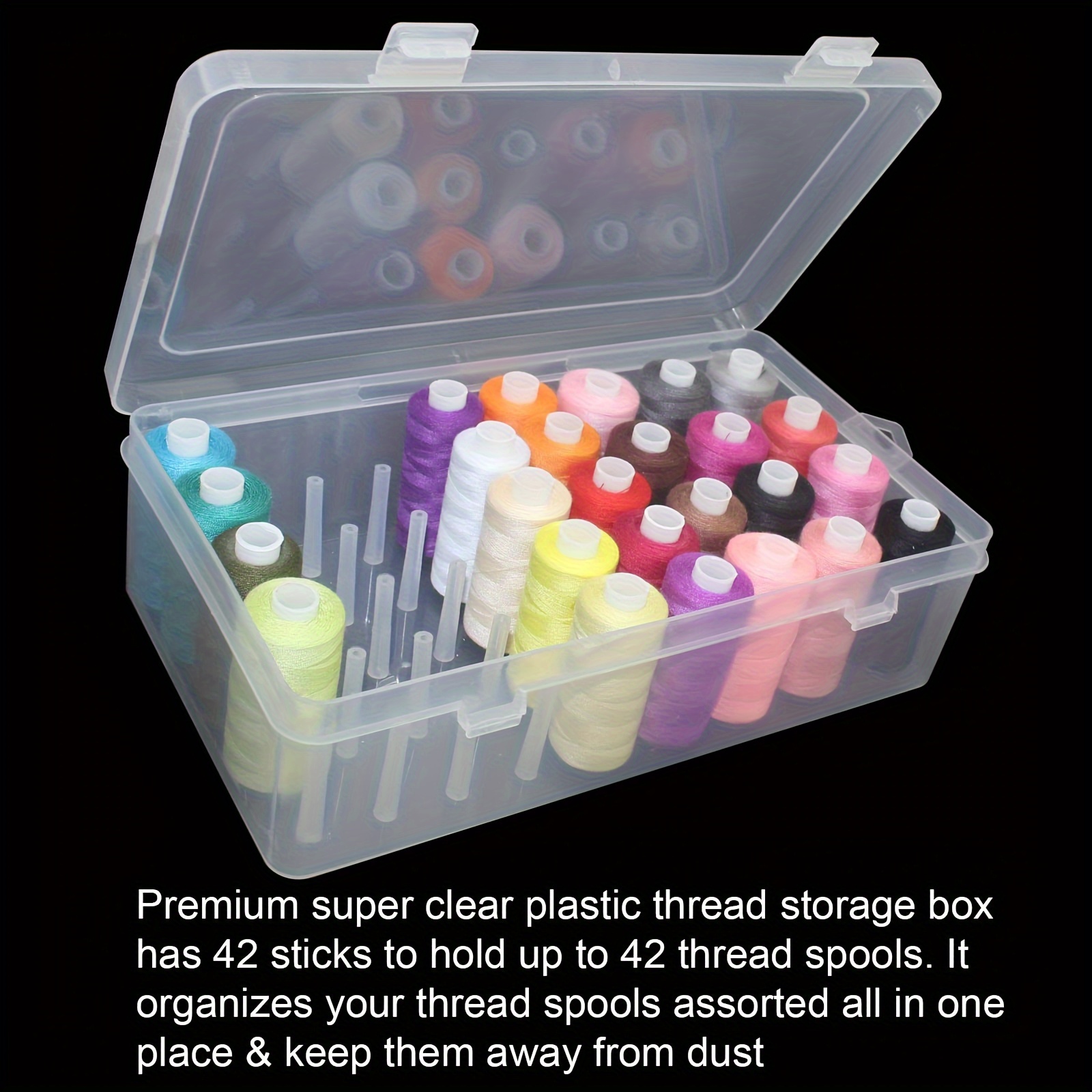 Clear Plastic Sewing Thread St – обзор и цена Craft Embellishment Storage
