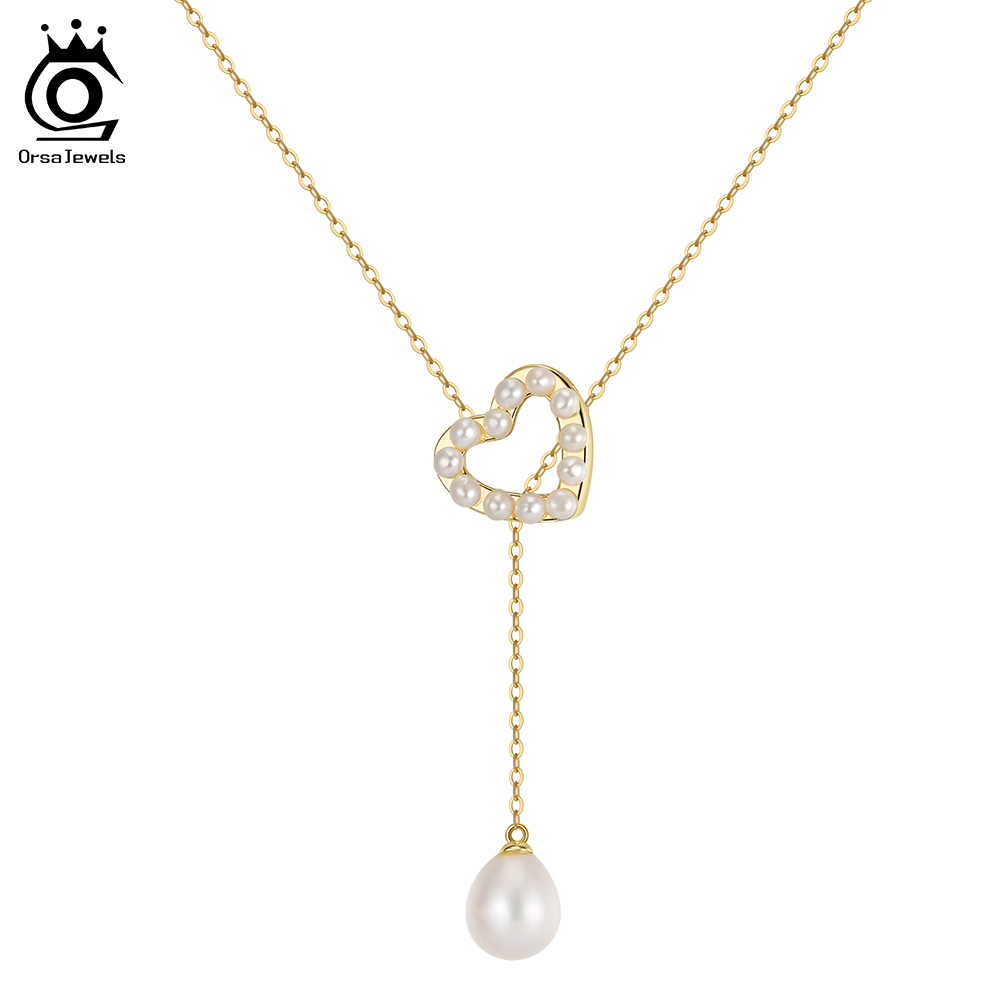 ORSA JEWELS S925 Love Heart Pe – обзор и цена Pearl Trim Chain