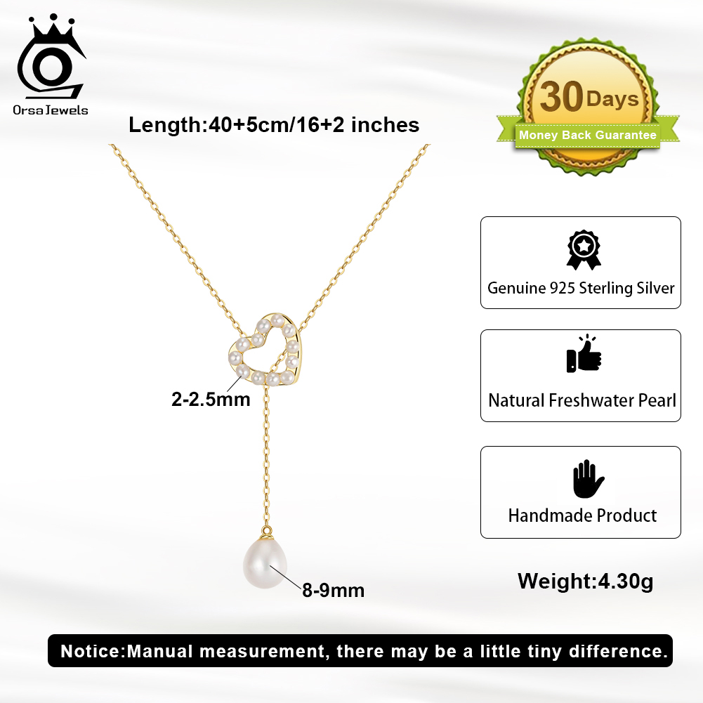 ORSA JEWELS S925 Love Heart Pe – обзор и цена Pearl Trim Chain