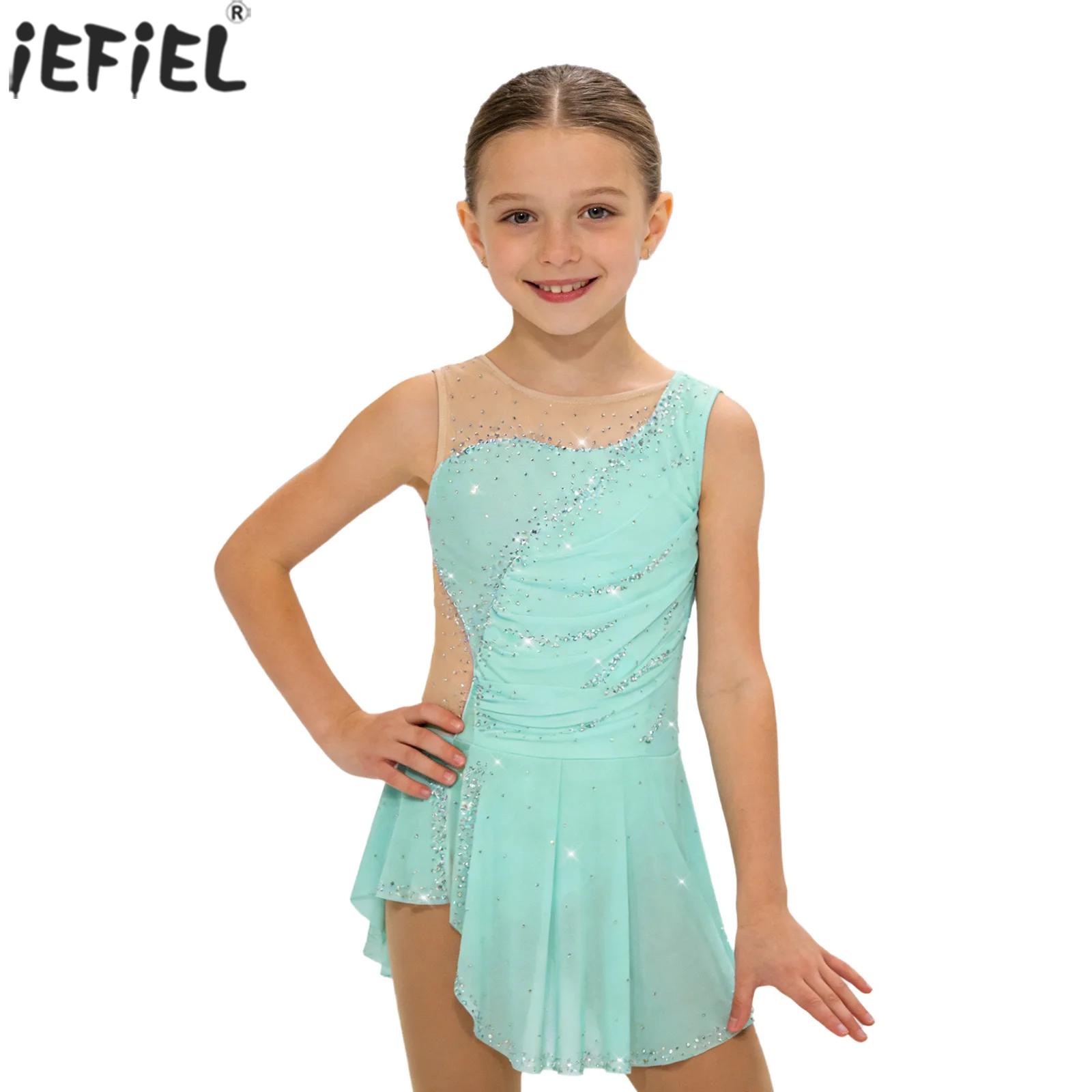 Kids Girls Figure Ice Skating  – обзор и цена Rhinestone Banding Trim