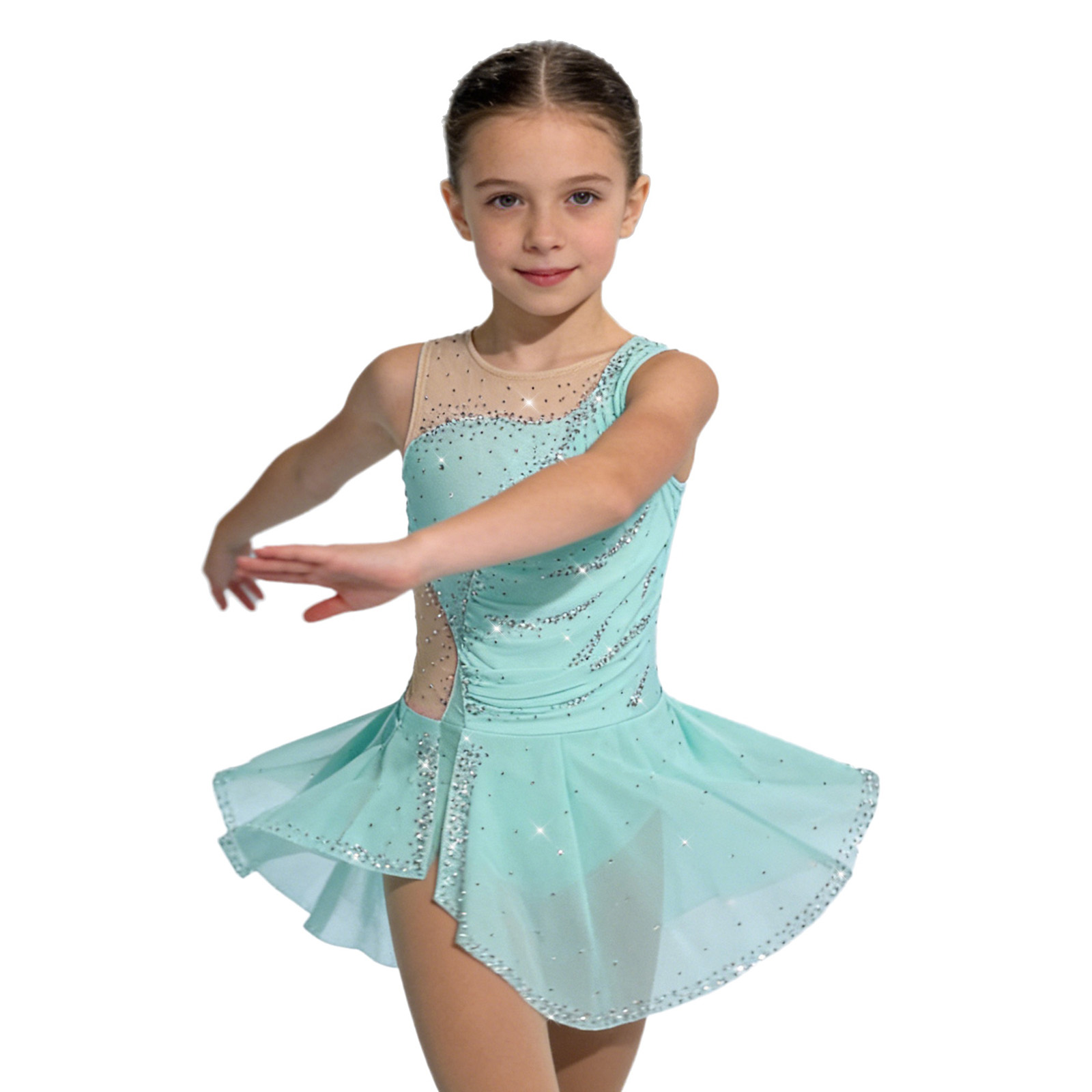 Kids Girls Figure Ice Skating  – обзор и цена Rhinestone Banding Trim