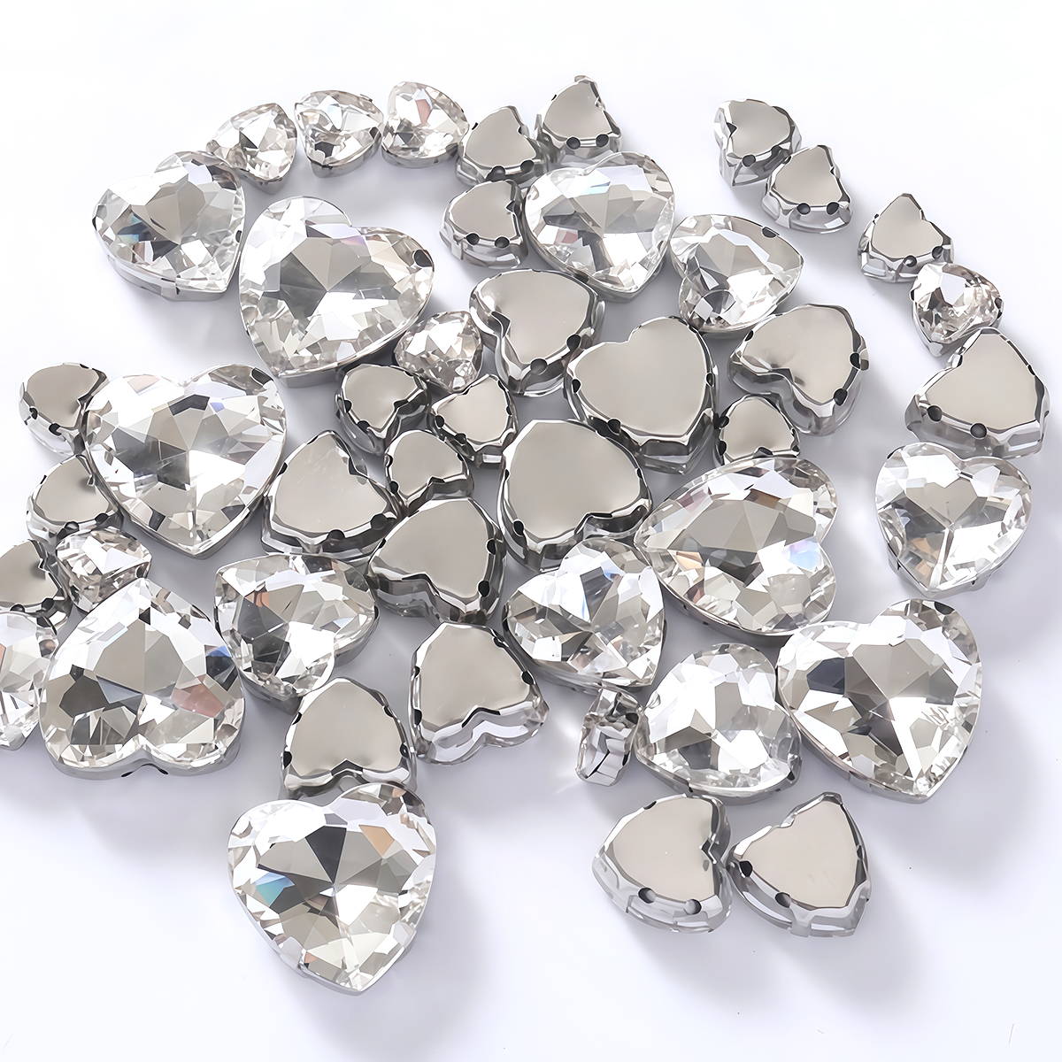 Heart Shape Glass Rhinestones  – обзор и цена Sew On Rhinestone