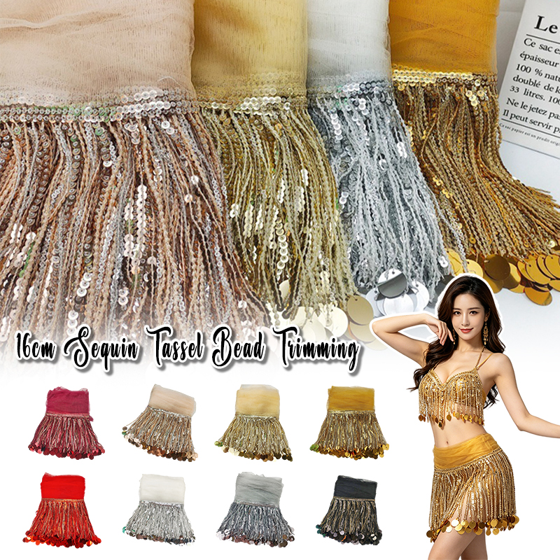 10 Yards Sequins Tassel Lace T – обзор и цена Fringe Ribbon Sewing
