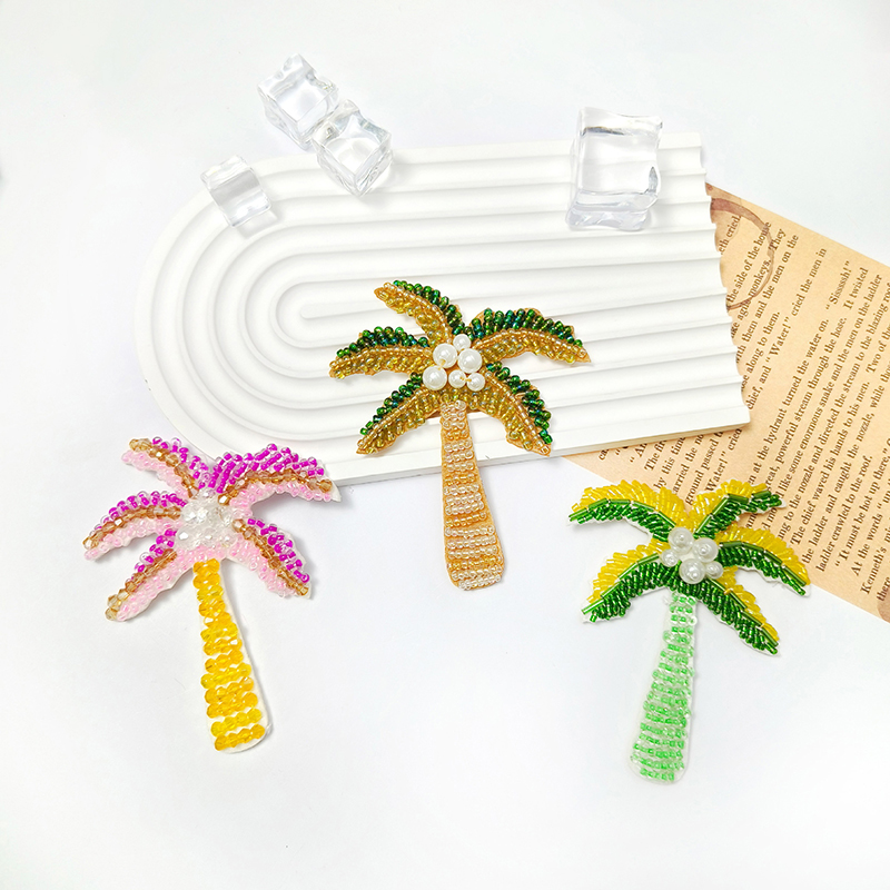 1Pc 3D Coconut Tree Beaded Pat – обзор и цена Craft Embellishment