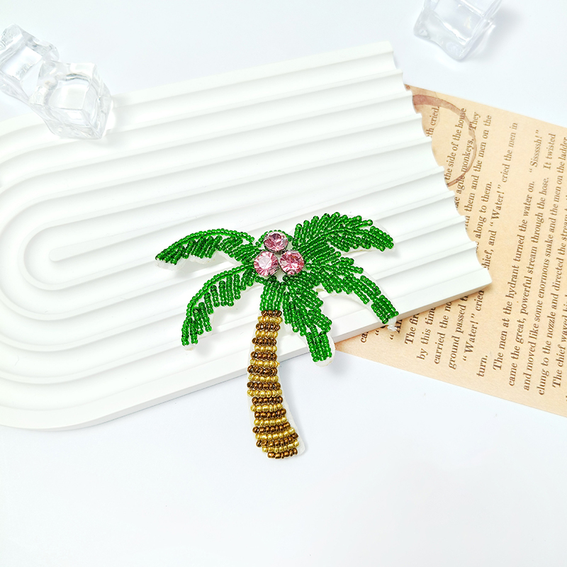 1Pc 3D Coconut Tree Beaded Pat – обзор и цена Craft Embellishment