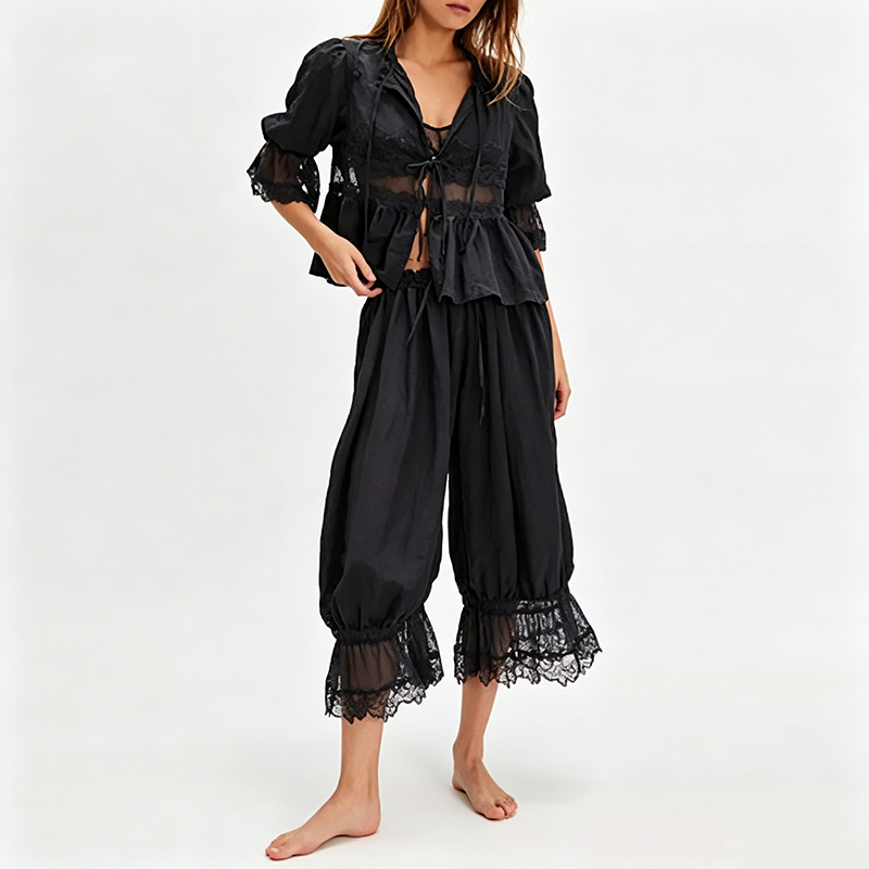 Sexy Trim V-neck Blouse ＆ Flar – обзор и цена Elastic Lace Trim