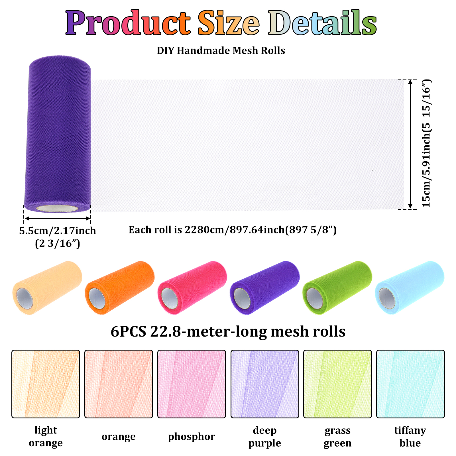 6 Colours Organza Tulle Fabric – обзор и цена Organza Ribbon Spool
